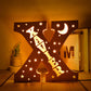 Personalized Wooden  Letter with Name LED Night Light