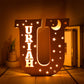 Personalized Wooden  Letter with Name LED Night Light