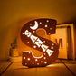 Personalized Wooden  Letter with Name LED Night Light