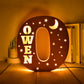 Personalized Wooden  Letter with Name LED Night Light