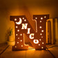Personalized Wooden  Letter with Name LED Night Light