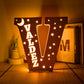 Personalized Wooden  Letter with Name LED Night Light
