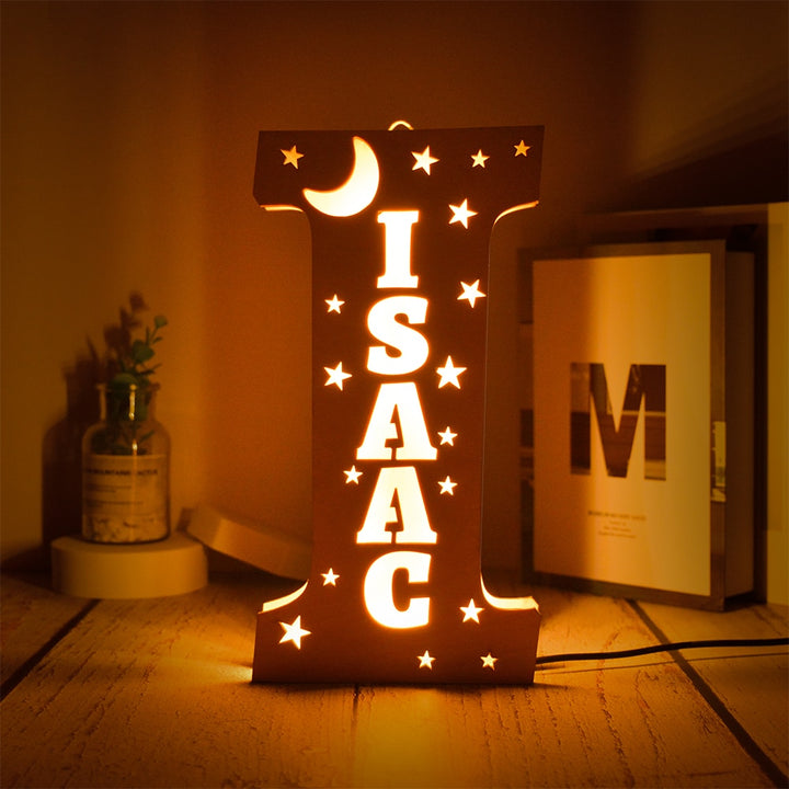 Personalized Wooden  Letter with Name LED Night Light