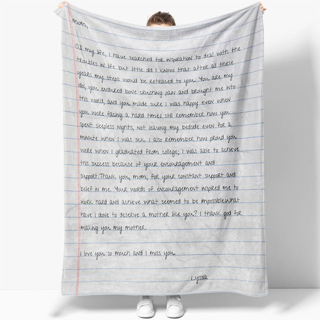 Personalized  Love Letter Mom/Nana/Auntie We Love You Blanket
