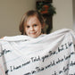Personalized  Love Letter Mom/Nana/Auntie We Love You Blanket