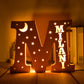 Personalized Wooden  Letter with Name LED Night Light