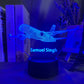 Personalized 3D Airplane Night Lights with Name 7/16 Colors Changing LED Lamp