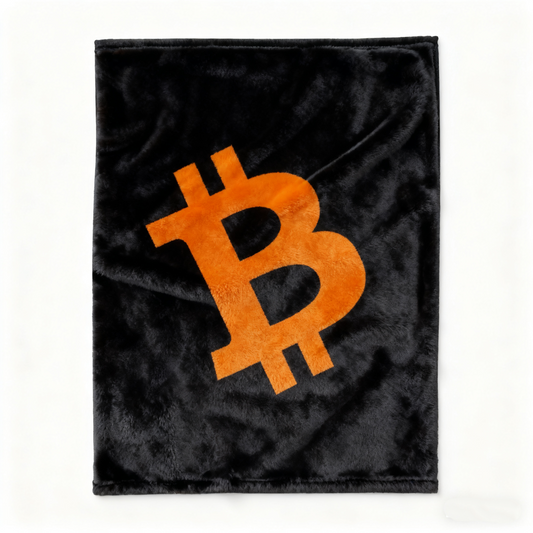 Bitcoin Fleece Throw Blanket: Cozy Crypto Gift, Winter Home Decor