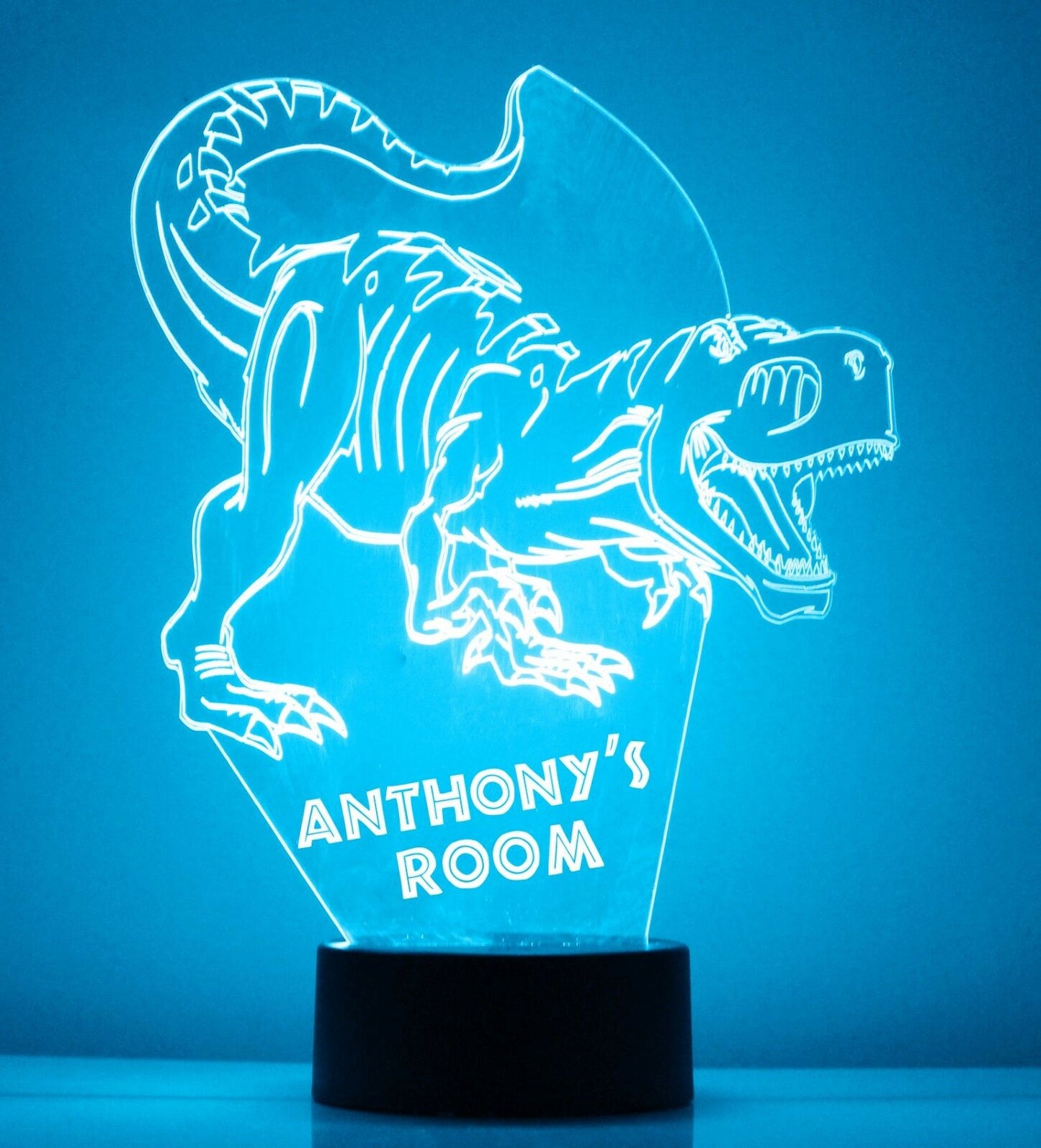 Personalized Dinosaur Night Lights with Name 7/16 Colors Changing LED Lamp NL909
