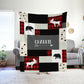 Personalized Minky Blanket Deer Toddler Baby Boy Girls