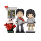Customized 2-Person Building Block Character Photo Frame, Small Particle Building Block Home Decor, Building Block Figures, Rose