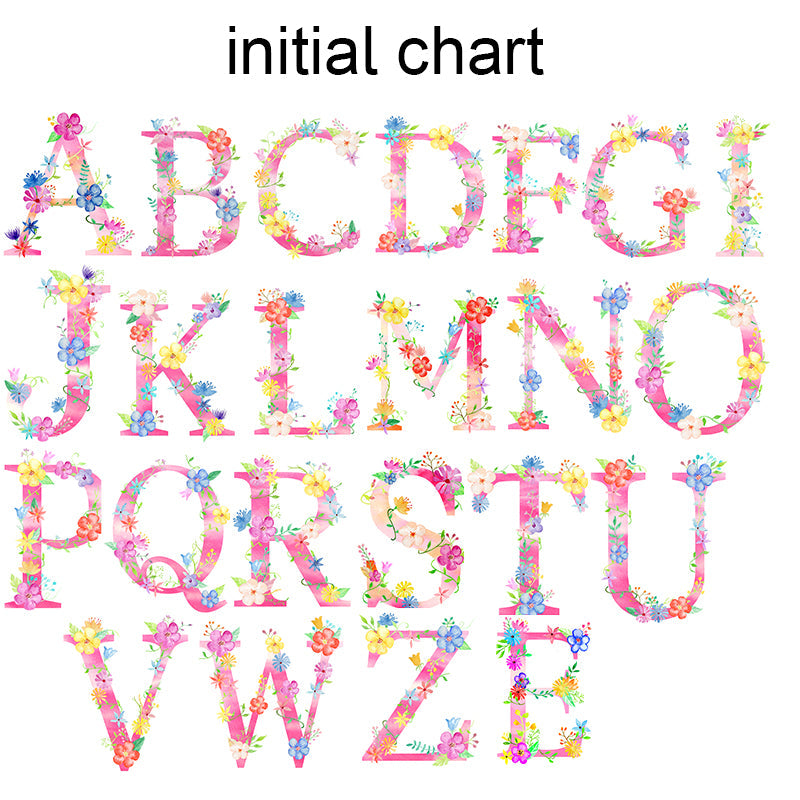 Personalized Garden Theme Baby Onesie Initial With Name