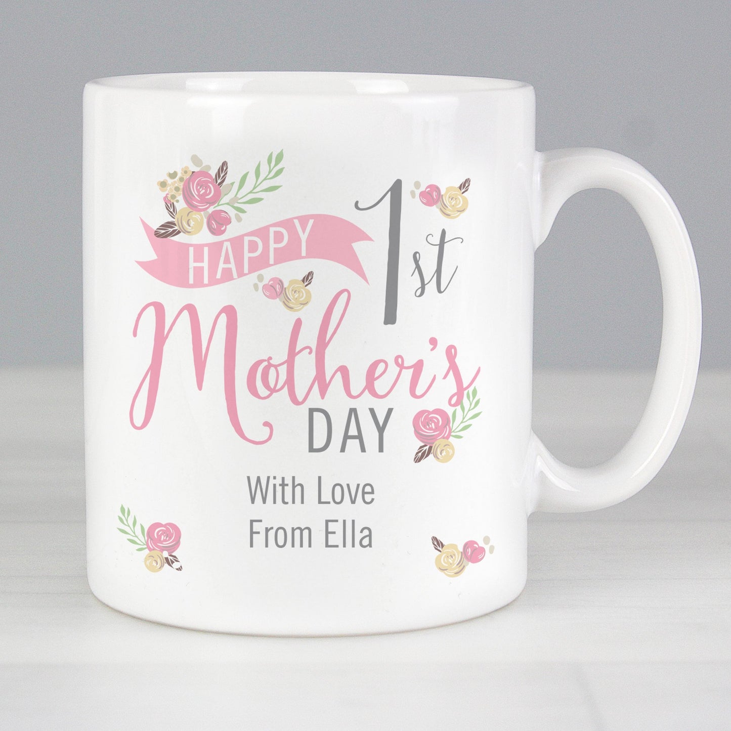 Personalised Floral 1st Mother’s Day Mug