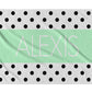 Personalized Beach Towel Polka Dot