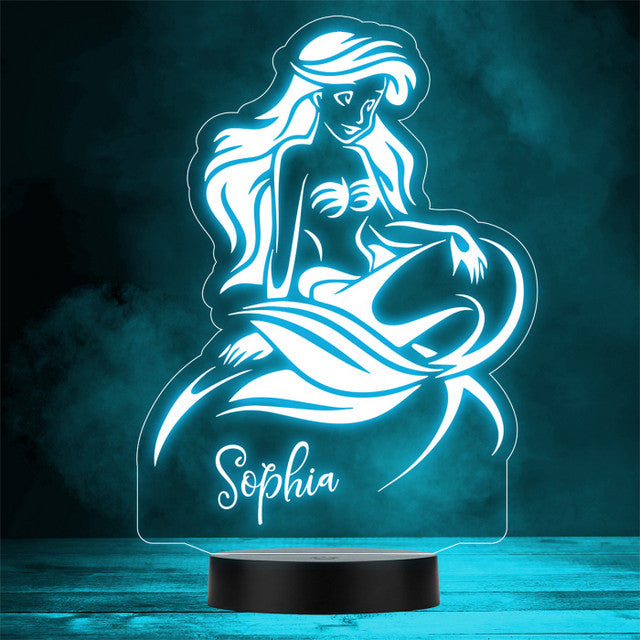 Personalised Colour Change Light LED Bedroom Night Light Boys Girls Princess