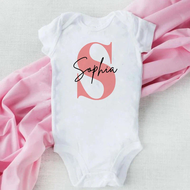 Personalized Baby Onesie Initial With Name