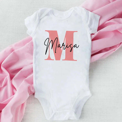 Personalized Baby Onesie Initial With Name