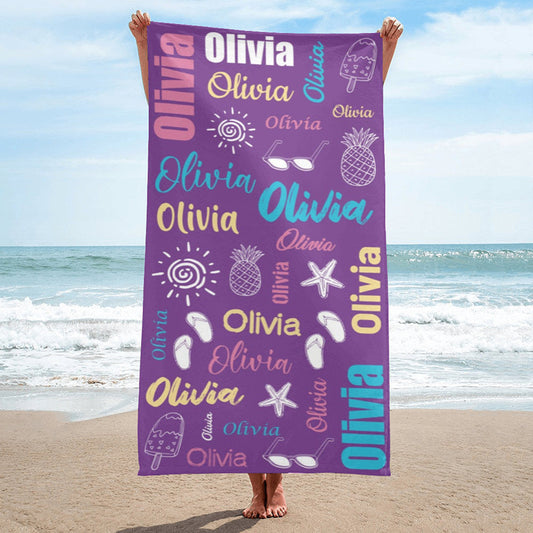 Personalized Beach Towel Summer Beach