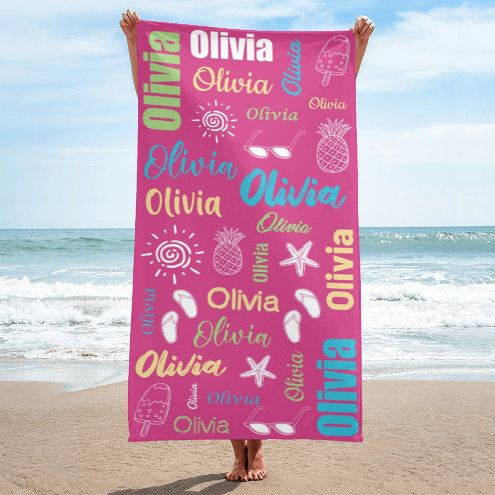 Personalized Beach Towel Summer Beach