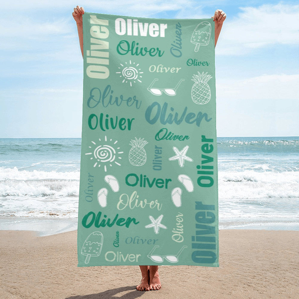 Personalized Beach Towel Summer Beach