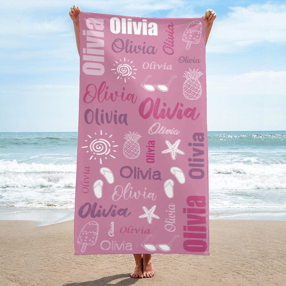 Personalized Beach Towel Summer Beach