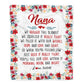 Personalized Mom/Nana/Auntie Flower Blanket We Hugged