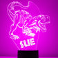 Personalized Dinosaur Night Lights with Name 7/16 Colors Changing LED Lamp NL909