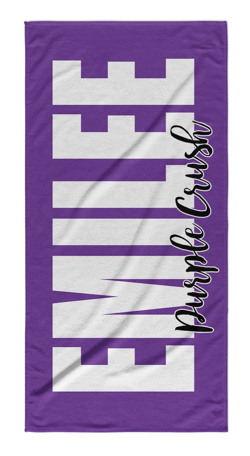 Personalized Beach Towel Solid Bolds With Message