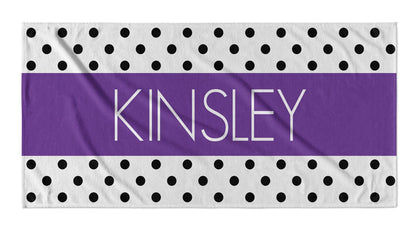 Personalized Beach Towel Polka Dot