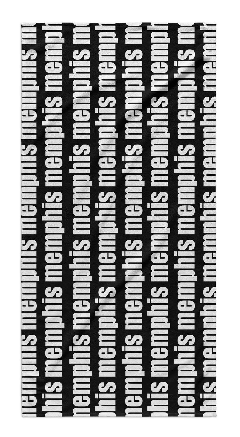 Personalized Beach Towel Name Repeat