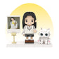 Customized Single Standing Figure and Pet Building Block Figure: White Cat