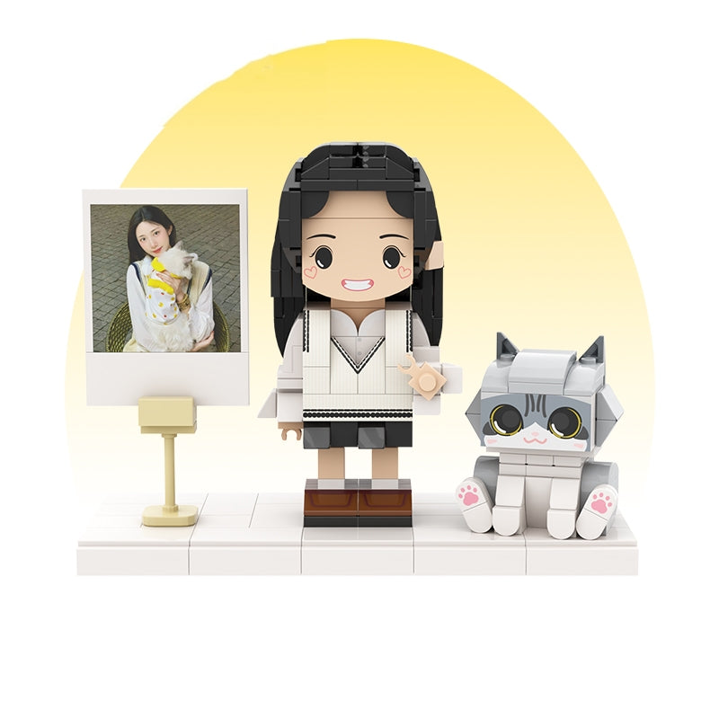 Customized Single Standing Figure and Pet Building Block Figure: American Shorthair Cat