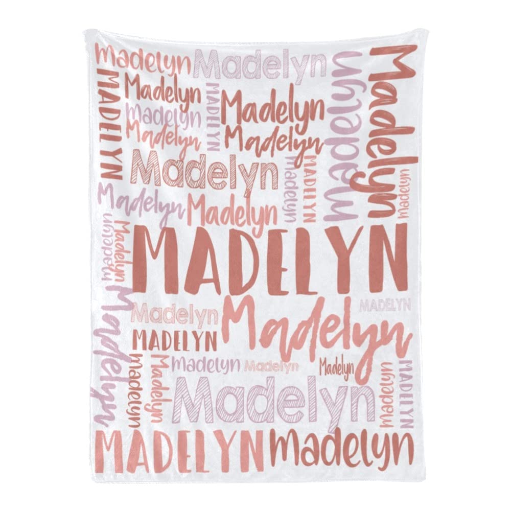 Personalized Cute Name Word Art Multi Colors Fleece Blanket
