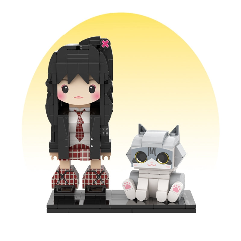 Customized Single Standing Figure and Pet Building Block Figure: American Shorthair Cat