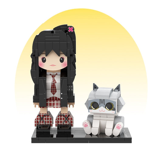 Customized Single Standing Figure and Pet Building Block Figure: American Shorthair Cat