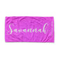 Personalized Beach Towel Simple Color With Quote