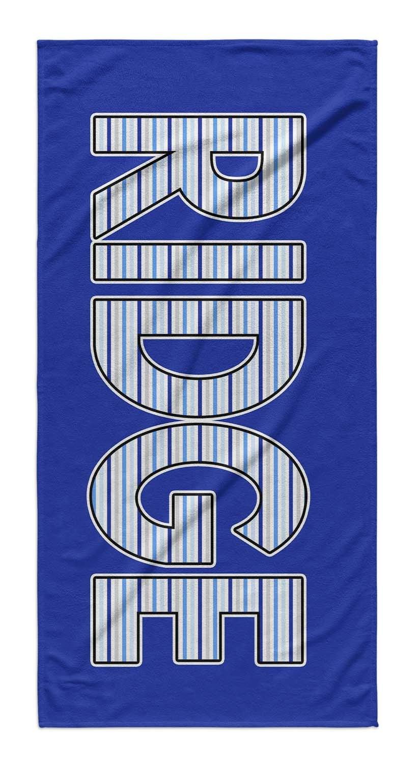Personalized Beach Towel Striped Letters