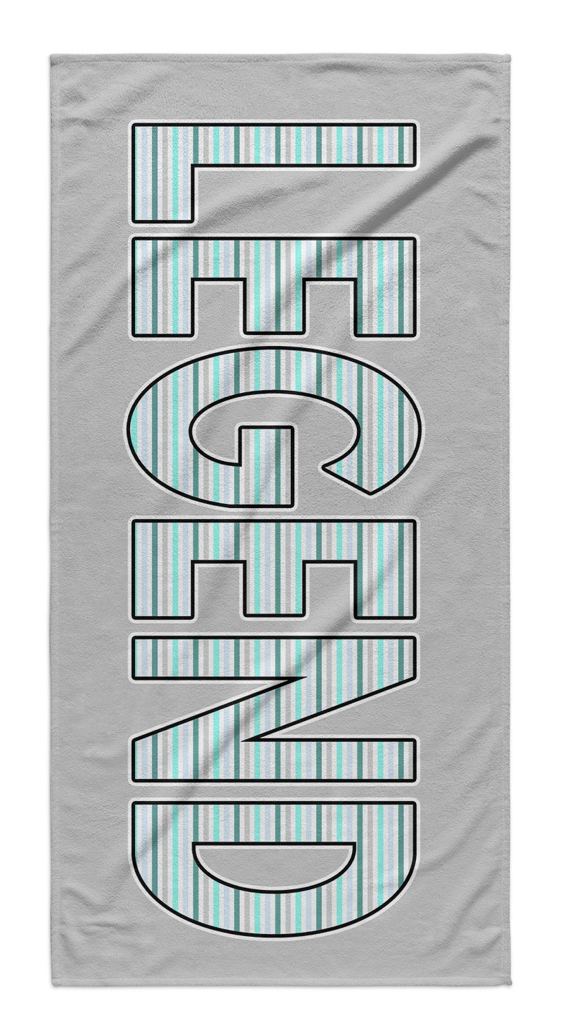 Personalized Beach Towel Striped Letters