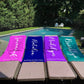 Personalized Beach Towel Simple Color With Quote
