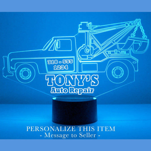 Personalized Truck Night Lights with Name 7/16 Color Changing LED Lamp III07