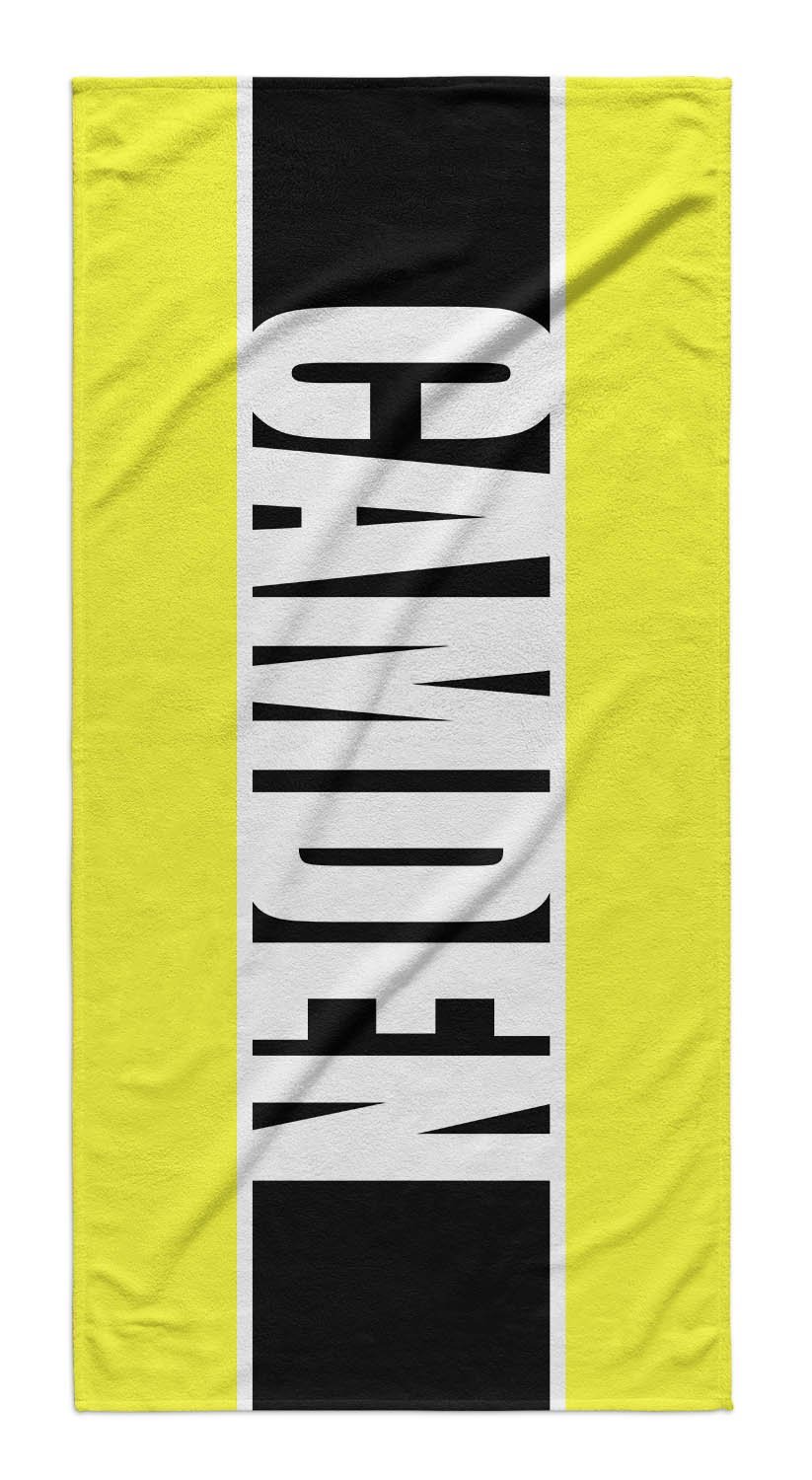 Personalized Beach Towel Solid Bolds Colors Combine