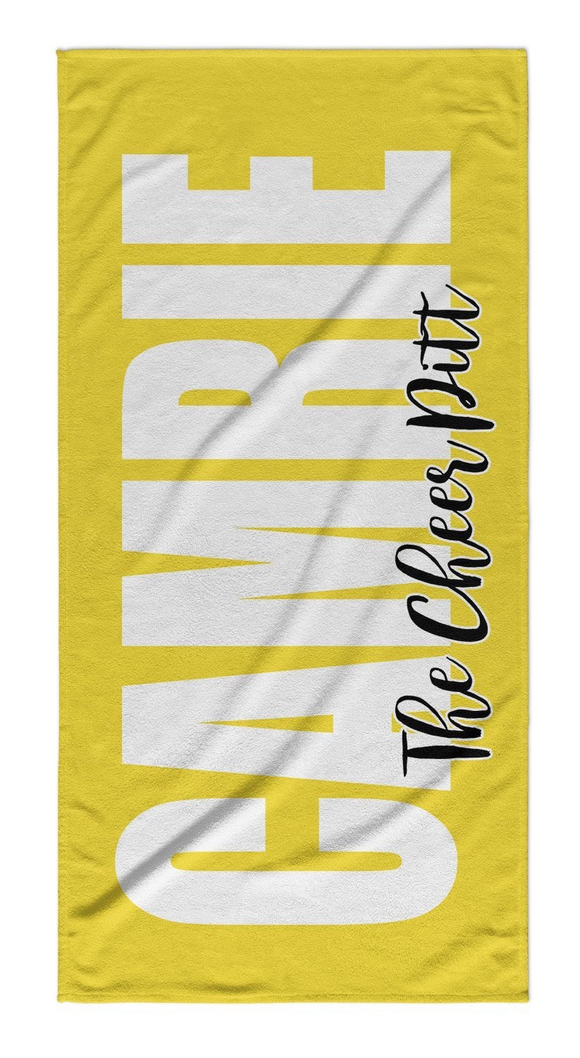 Personalized Beach Towel Solid Bolds With Message