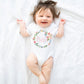 Personalized Floral Baby Onesie With Name