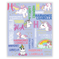Custom Multi Unicorns Name Blankets With Initial