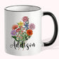 Personaliszd Ceramics Birth Flowers Bouquet Coffee Mug