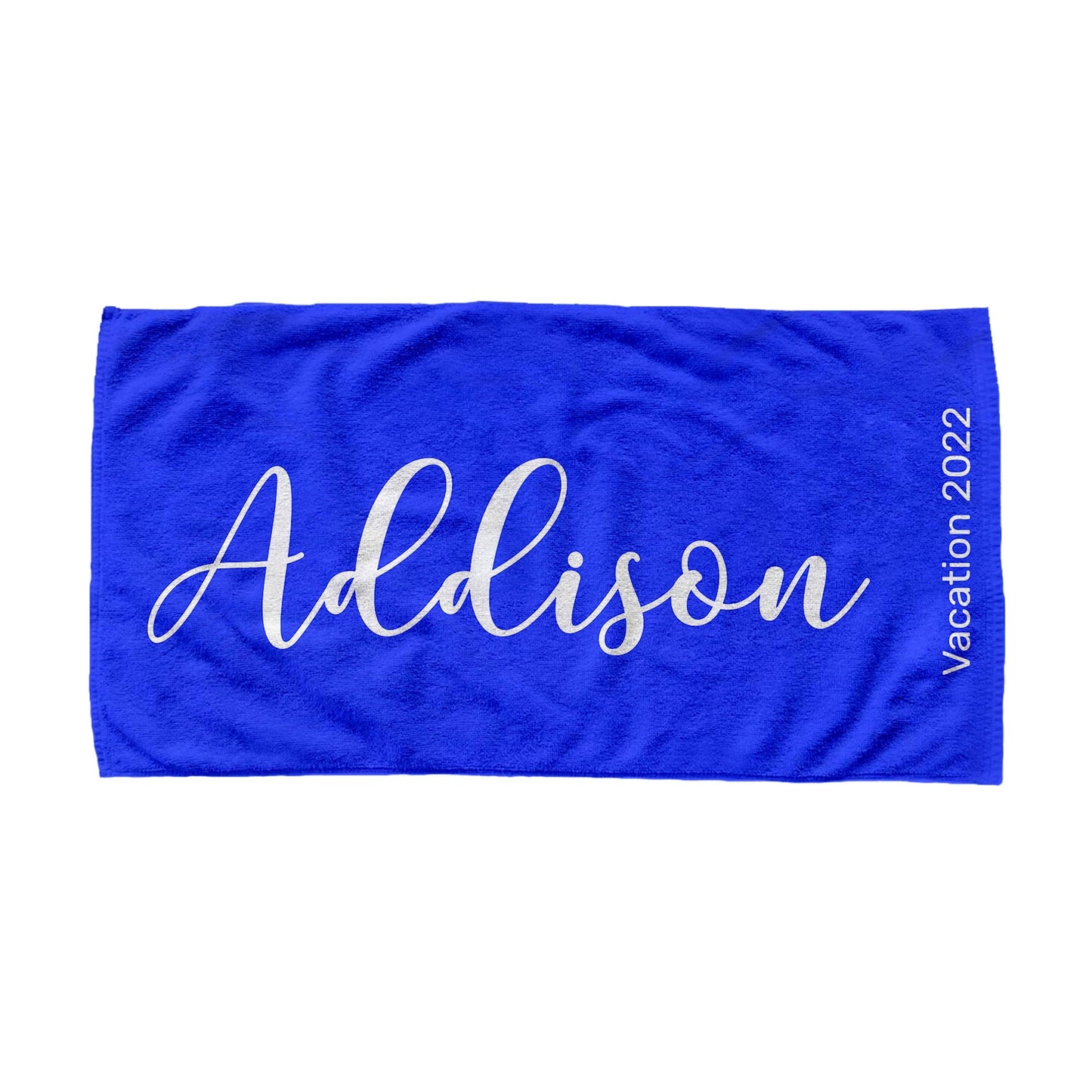 Personalized Beach Towel Simple Color With Quote