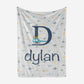 Personalized Fleece Swaddle Bedding Blanket Airplane