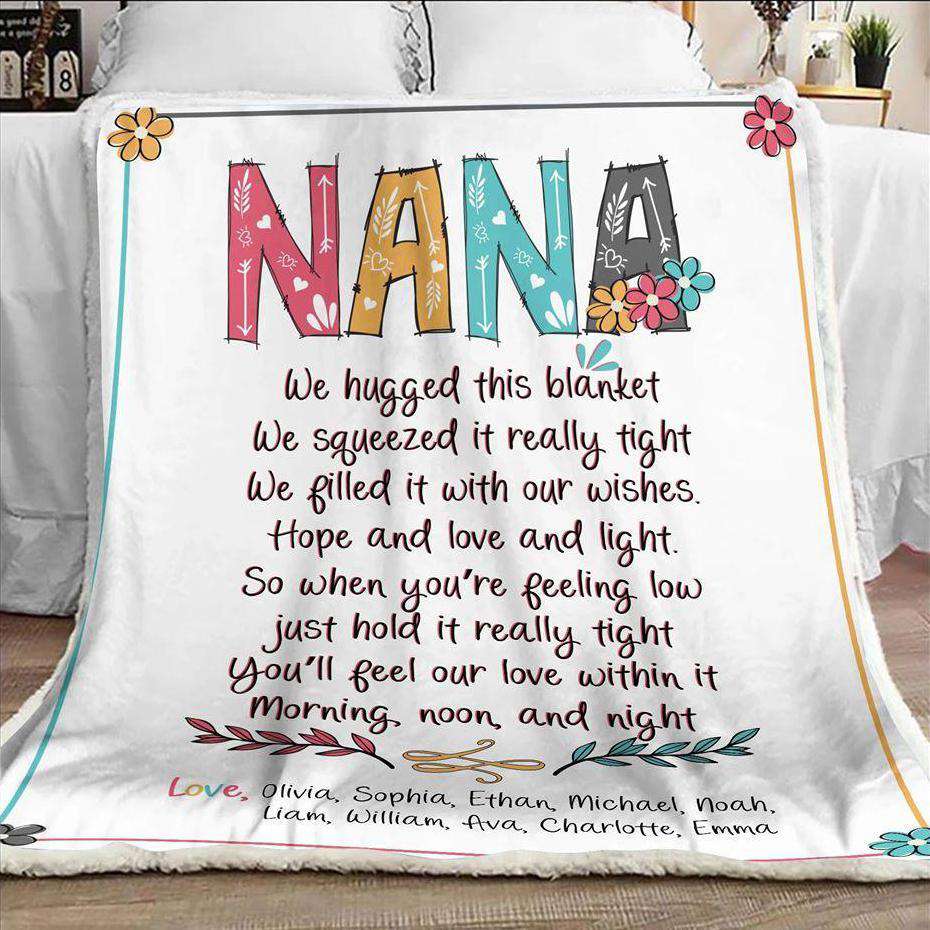 Personalized  Flora Mom/Nana/Auntie We Love You Blanket｜11042217