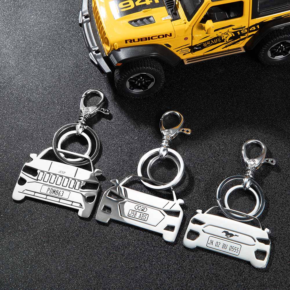 Personalised Car Keychain in Any Model with Number Plate Info