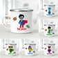 Personalized Super Hero Enamel Mug
